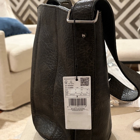 MANGO Brown Faux-leather Bucket Handbag/NWT - Picture 12 of 15